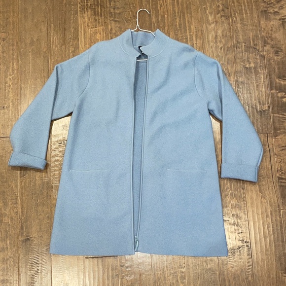 Eileen Fisher light blue coat - Picture 2 of 4